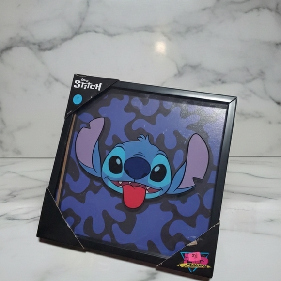 Disney Other - Disney Stitch Blue and Purple Framed Art